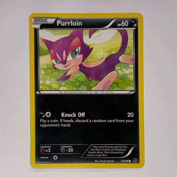 POKEMON CARD: Purrloin #64/98 (Pokemon Emerging Powers) - Picture 1 of 2